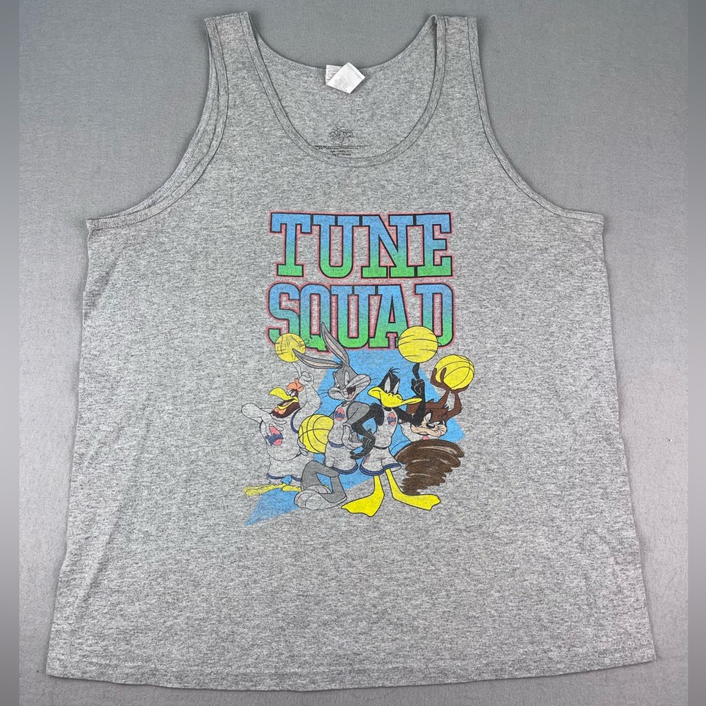 Looney Tunes Space Jam Tune Squad Gray Tank Size Large